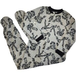 Carter's Fleece Gray Transformers Sz 12 Footed Pajama Sleeper 1pc Boys Youth NWT